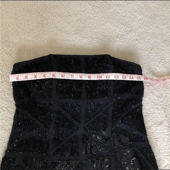Basix Black Label Sequin Strapless Cocktail Mini Party Dress - Picture 2 of 9